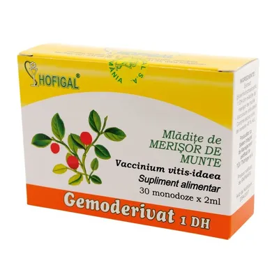 Mladite de merisor de munte Gemoderivat, 30 monodoze, Hofigal