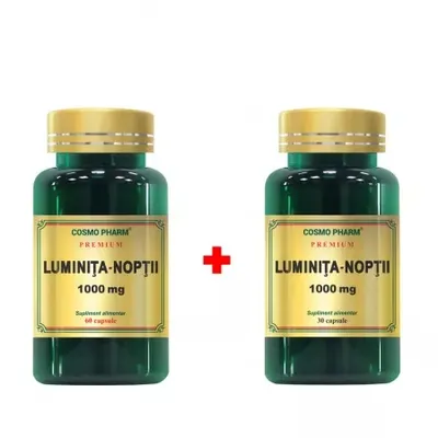 Pachet Luminita noptii, 1000mg, 60 + 30 capsule, Cosmopharm