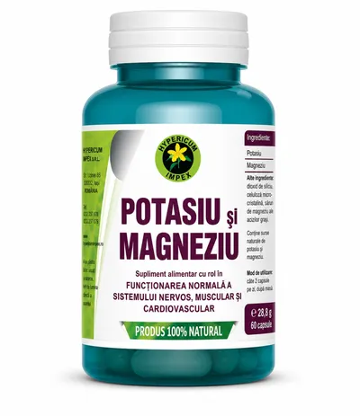 Potasiu și Magneziu, 60 Capsule, Hypericum