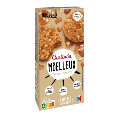 Biscuiti cu caramel si migdale Moelleux, 138g, Gerlinea