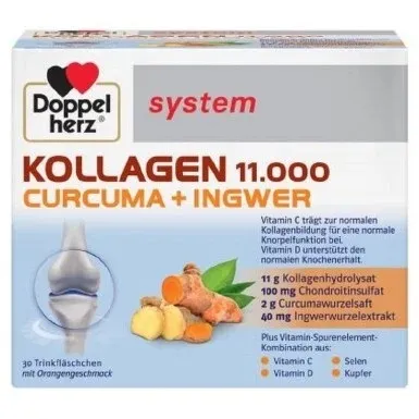 Doppelherz System Kollagen 11000 + Curcuma + Ghimbir, 30 unidoze