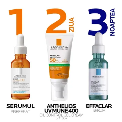 Pachet Complet Anti-Age si Anti-Acnee pentru Ten Gras | La Roche-Posay