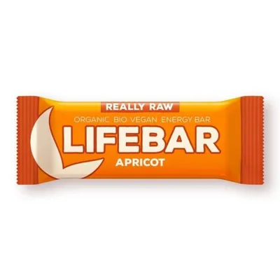 Baton cu caise raw Lifebar Bio, 47g, Lifefood