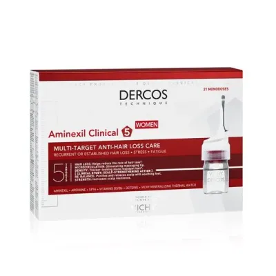 Tratament impotriva caderii parului, Dercos Aminexil Clinical 5 pentru Femei, Vichy
