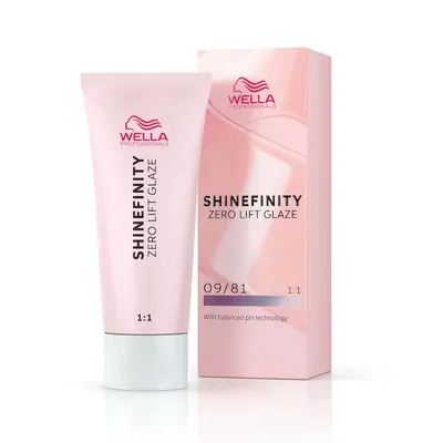 Vopsea demi-permanenta Shinefinity Zero Lift Glaze 09/81 Platinum Opal, 60 ml, Wella Professionals