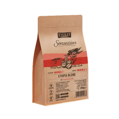 Cafea boabe Etiopia Blend, 200g, Evolet
