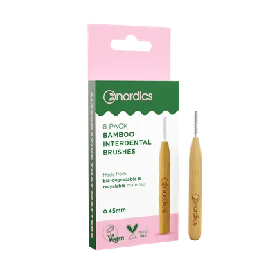 Set periute interdentare din bambus, 0,45 mm, 8 bucati, Nordics
