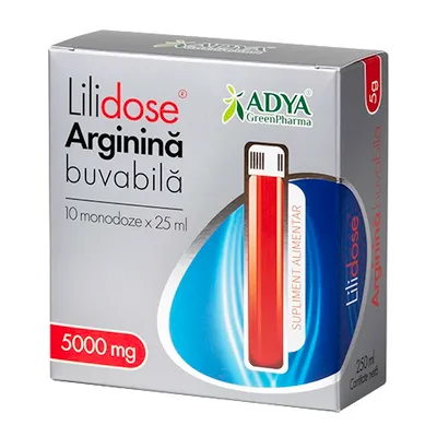 Arginina Buvabila Lilidose, 5000 mg, 25 ml x 10 doze, Adya Green Pharma