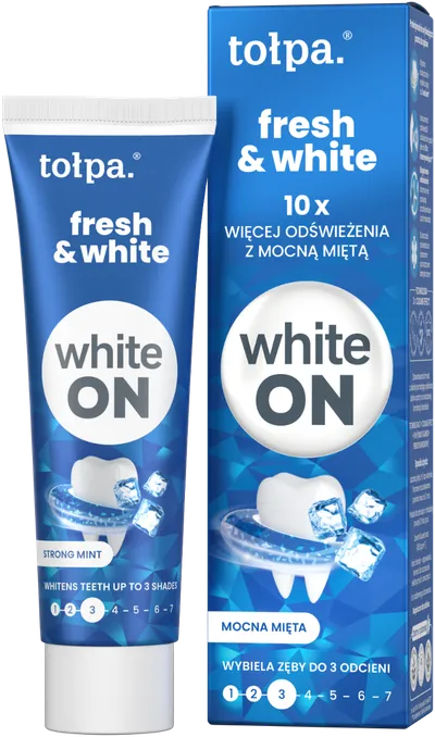 Pasta de dinti Strong Mint White ON, 75ml, Tolpa