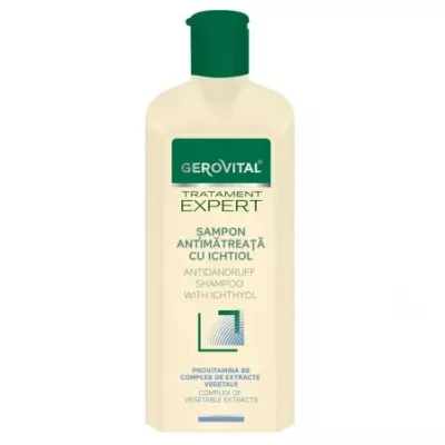 Sampon Antimatreata cu Ichtiol Gerovital tratament expert, 250 ml, Farmec