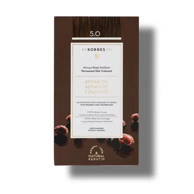 Vopsea de par Argan Oil 5.0 Light Brown, 50ml, Korres