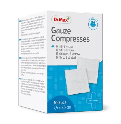 Dr. Max Comprese non-sterile 7.5 x 7.5cm, 100 bucati