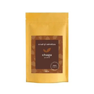 Pudra de ciuperci changa bio, 125g, Crud si sanatos