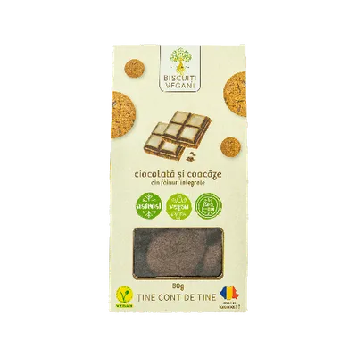 Biscuiti vegani cu ciocolata si coacaze, 80g, Govinda