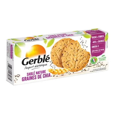 Biscuiti cu seminte de chia, 132g, Gerble Expert Dietetic