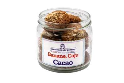Biscuiti de ovaz cu banane caju cacao, 145g, Ohvaz