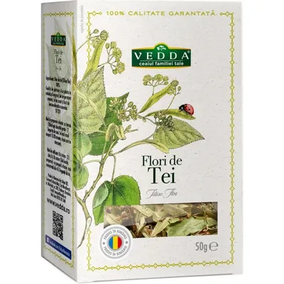 Ceai de flori de tei la vrac, 50g, Vedda