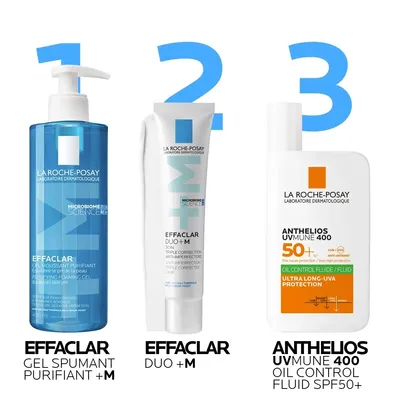 Pachet Effaclar Anti-Acnee si Protectie SPF50 – Ten Gras/Acneic