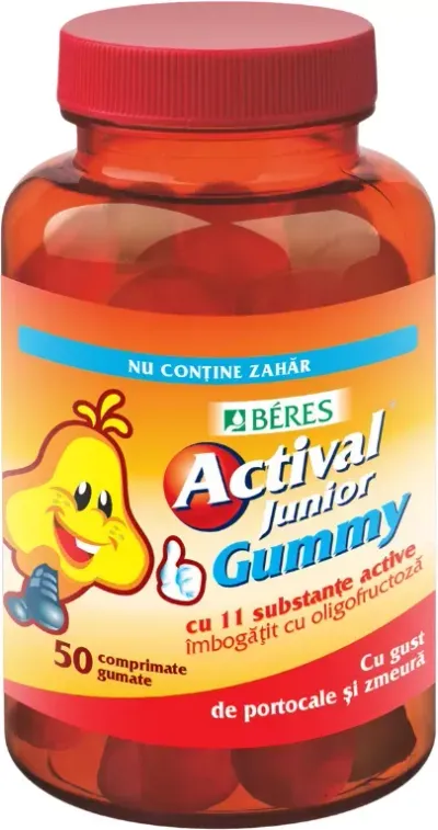 Actival Junior Gummy, 50 comprimate gumate, Beres
