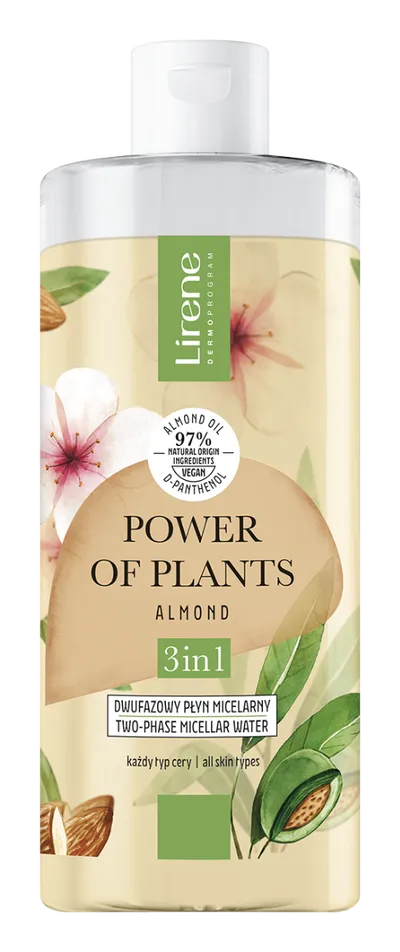 Apa micelara 3in1 bifazica Migdale Power Of Plants, 400ml, Lirene