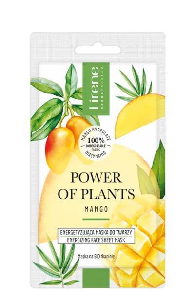Masca faciala energizanta Power of Plants Mango, 1 bucata, Lirene
