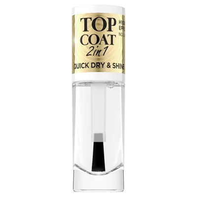 Lac de unghii Top Coat 2W1, 8ml, Eveline Cosmetics