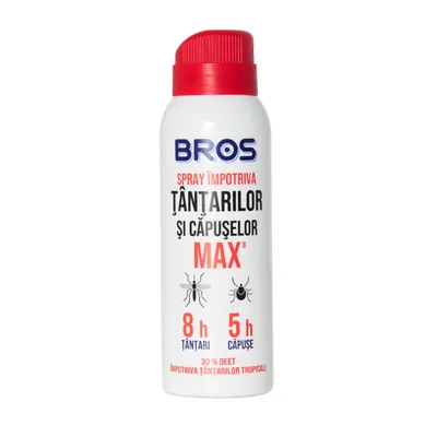 Spray impotriva tantarilor si capuselor Max, 90 ml, Bros