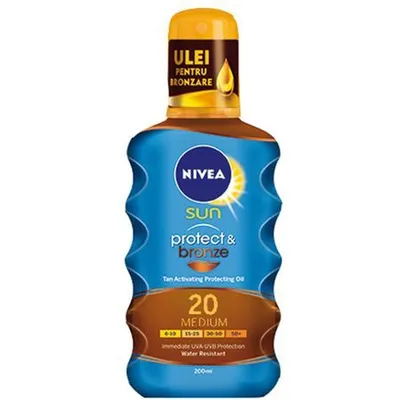 Ulei autobronzant cu protectie solara SPF 20, 200ml, Nivea