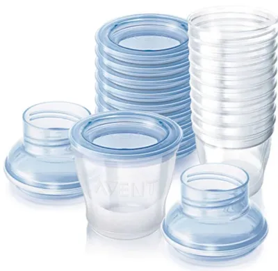 Recipiente pentru stocarea laptelui SCF612/10, 10x180ml, Philips Avent