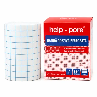Banda adeziva, Help Pore, 10cm x 10m, Roval Med