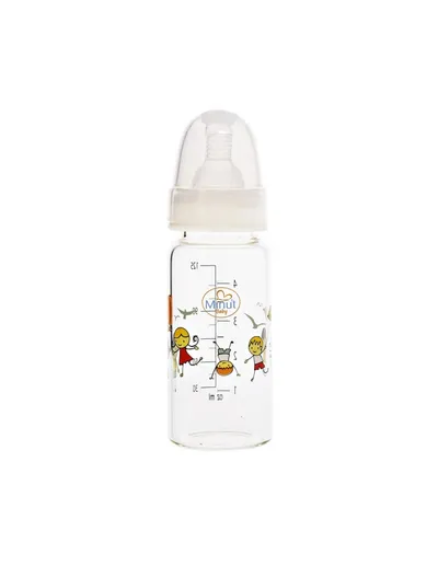 Biberon din sticla, 125ml, Minut