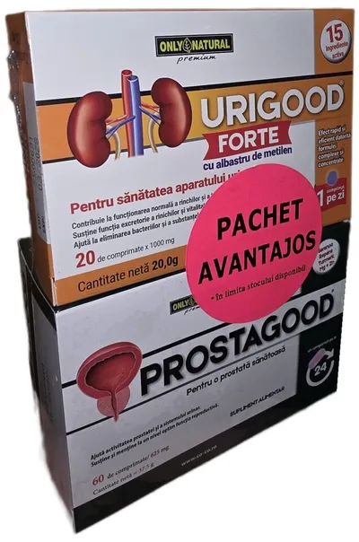 ON PACHET AVANTAJOS PROSTAGOOD 60 COMPRIMATE+URIGOOD FORTE 20 COMPRIMATE