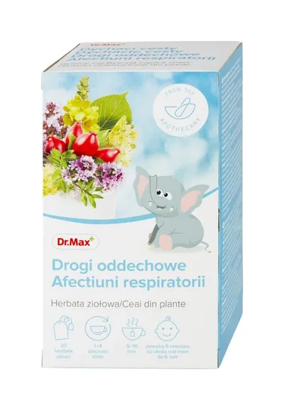 Dr. Max Ceai afectiuni respiratorii pentru copii, 20 plicuri