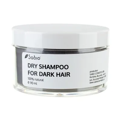 Sampon uscat pentru par negru, 90ml, Sabio