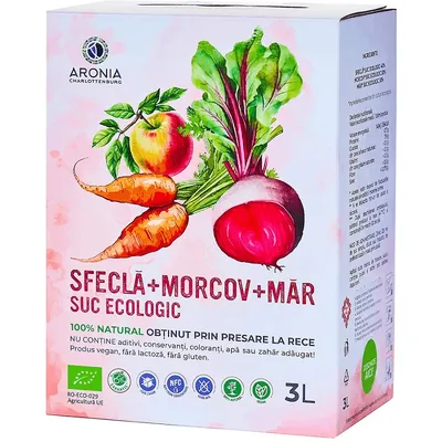 Suc De Măr, Sfeclă Și Morcov 100% Natural Pentru Detoxifiere 3 L Aronia Charlottenburg