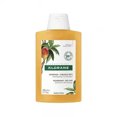 Sampon Hranitor cu Unt de Mango pentru Par Uscat, 200 ml, Klorane