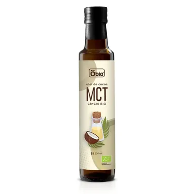 Ulei de cocos MCT C8 + C10 Bio, 250ml, Obio