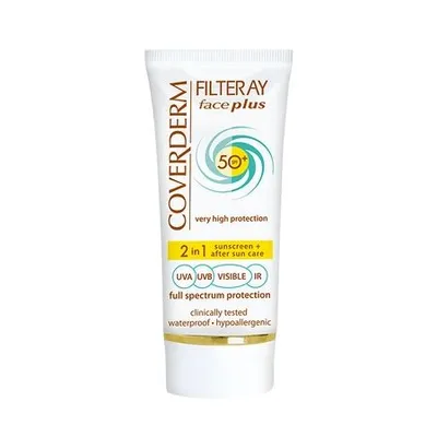 Crema de fata cu SPF50+ Filteray Normal Tinted Light Beige, 50ml, Coverderm