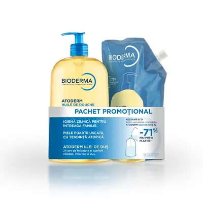 BIODERMA ATODERM ULEI DE DUS 1L + ATODERM REZERVA ECO ULEI 1L BLACK FRIDAY 2026
