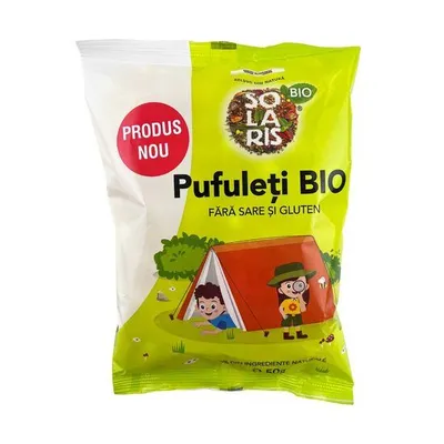 Pufuleti fara sare si gluten Bio, 50g, Solaris