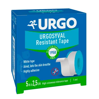 Banda autoadeziva pentru fixare pansamente non-ocluzive UrgoSyval, 5 m x 2.5 cm, Urgo
