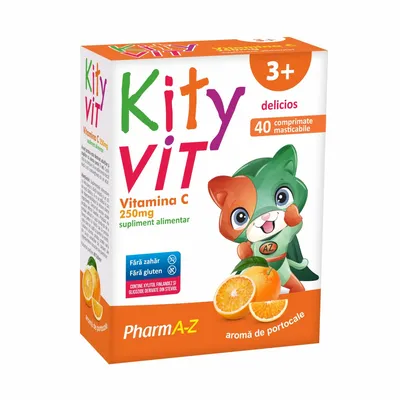 KityVIT Vitamina C 250 mg 40 comprimate masticabile – Pharma-Z