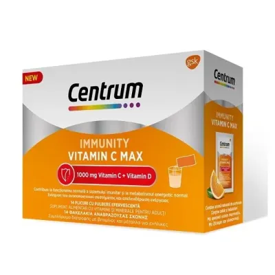 Centrum Immunity Vitamina C Max pulbere, 14 plicuri, GSK