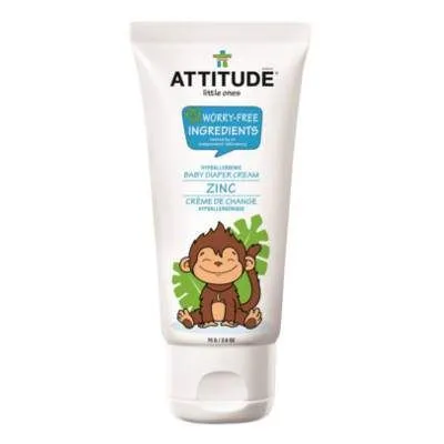 Crema cu zinc pentru zona scutec fara parfum Sensitive Skin Baby Natural, 75ml, Attitude