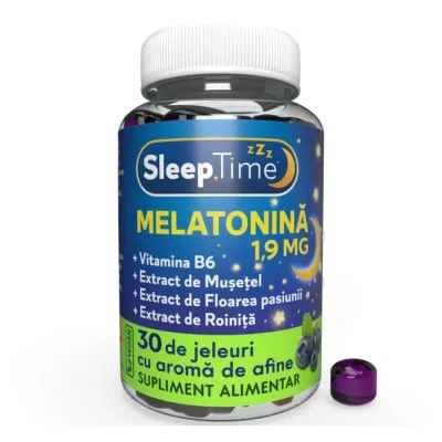 Melatonina Sleep Time 1,9 mg, 30 jeleuri, Justin Pharma