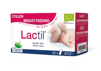 Capsule pentru cresterea lactatiei cu fenicul si anason Lactil, 56 capsule, Tilman
