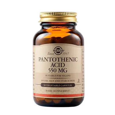 SOLGAR ACID PANTOTENIC 550MG 50 CAPSULE