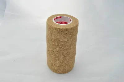 Bandaj autoadeziv 10cm x 4,5m, alb-bej, Copoly