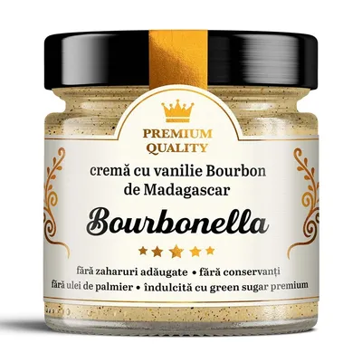 Crema cu vanilie Bourbon de Madagascar Bourbonella Secretele Ramonei, 250 g, Laboratoarele Remedia