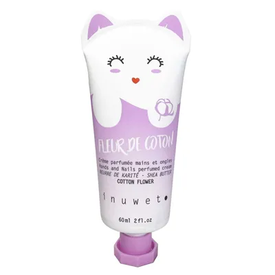 Crema hidratanta pentru maini si unghii cu parfum de floare de bumbac, 60ml, Inuwet